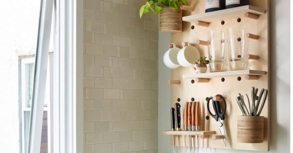 utensil wall for organization