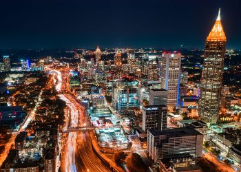 Atlanta skyline at night