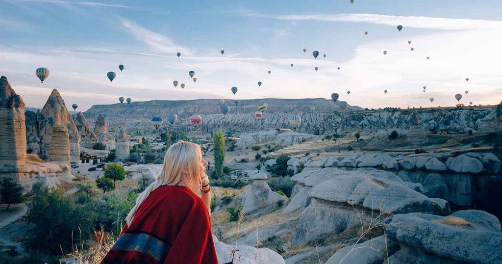 the hot air balloon festival in Albuquerque, NM