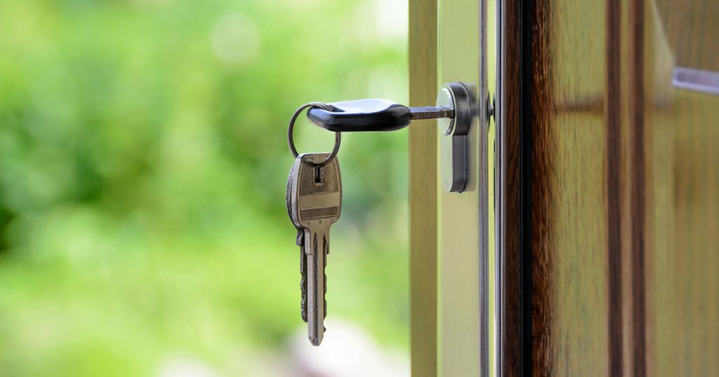 keys in a door