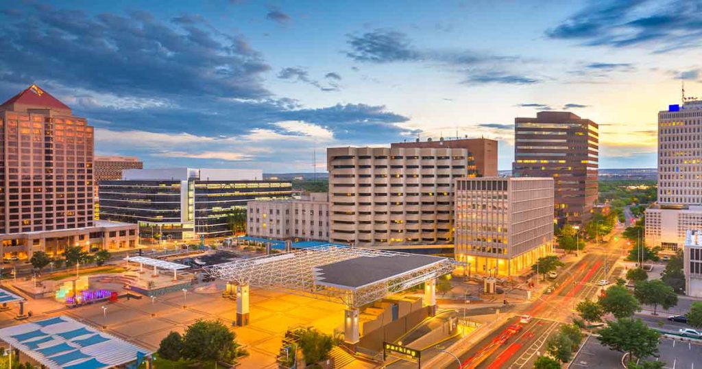 the bustling city of Albuquerque, NM