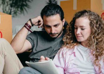 Couple writing
