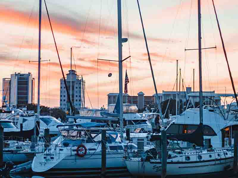 Yachts docked in Sarasota, Florida