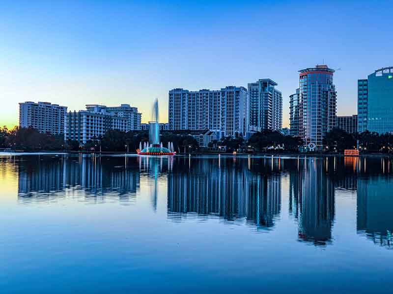 Orlanda Florida city skyline