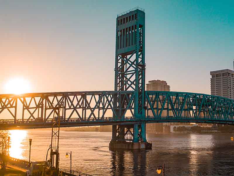 Bridge over water in Jacksonville Florida