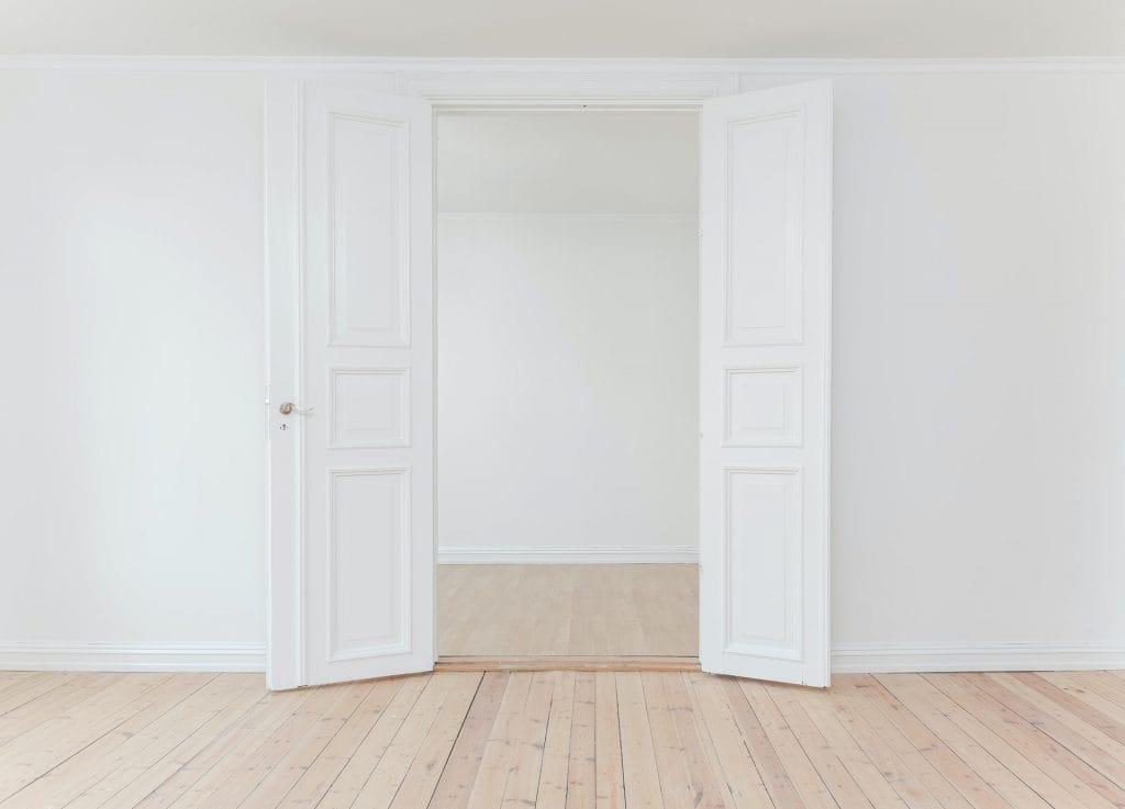 Empty house with white walls