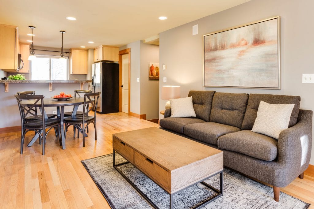 A large clean living room