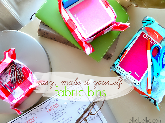 Make it Yourself Fabric Bins