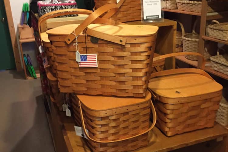 Stack of Peterboro Baskets from Peterborough, NH