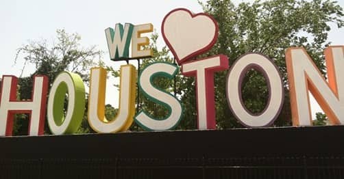 We Love Houston Sign