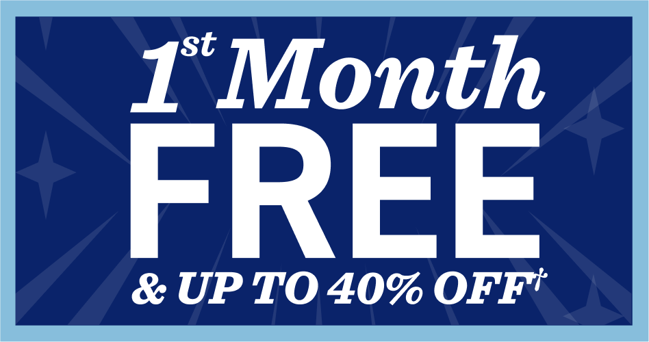 1st Month FREE & Up to 40% offâ€